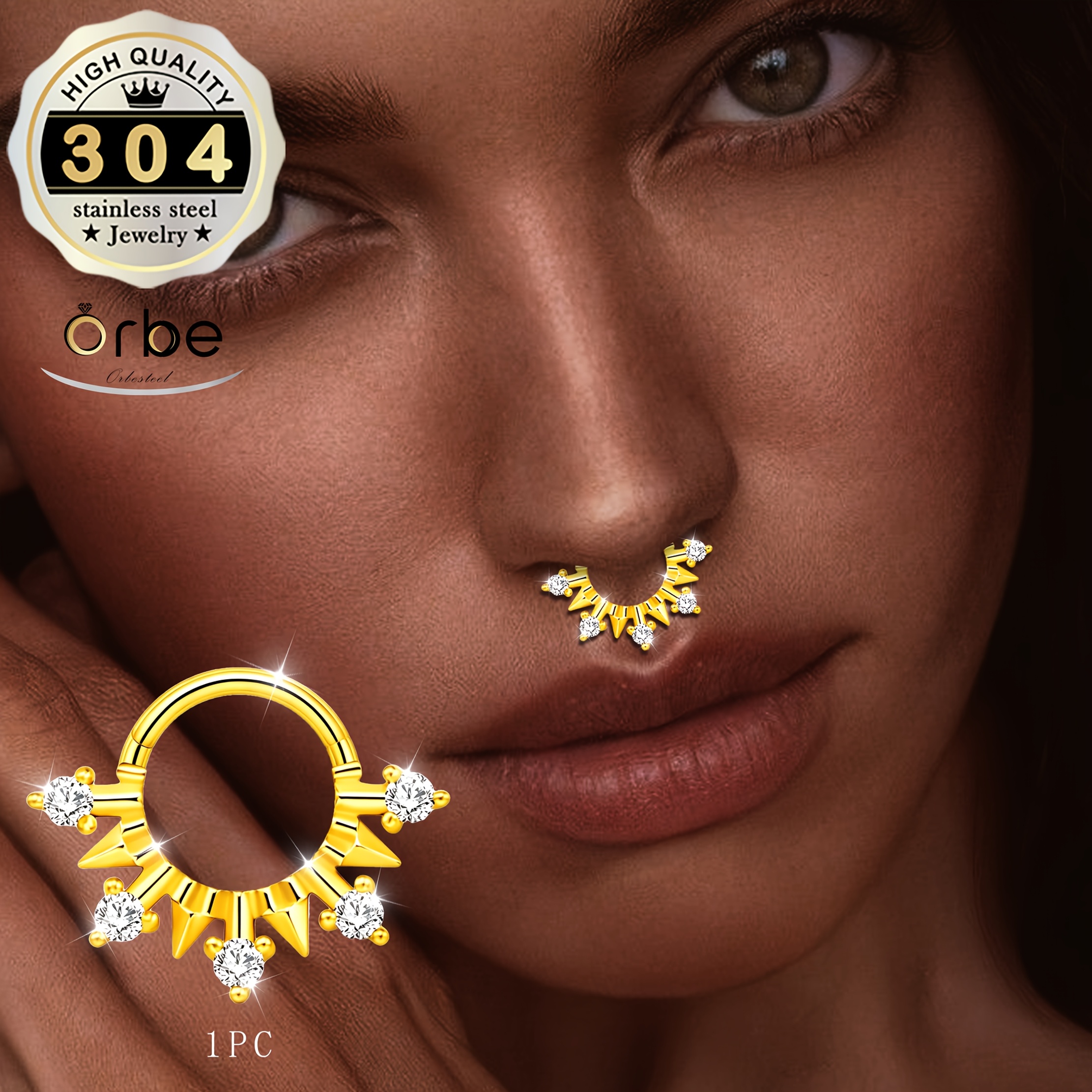 Women's Fashion Pierced Nose Stud, Stylish Design